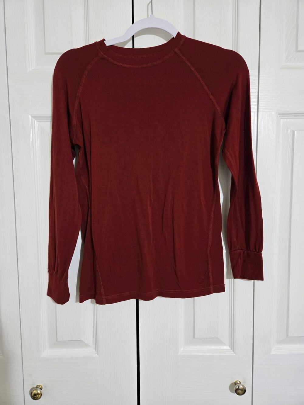 Mandala small women's small maroon long sleeve top